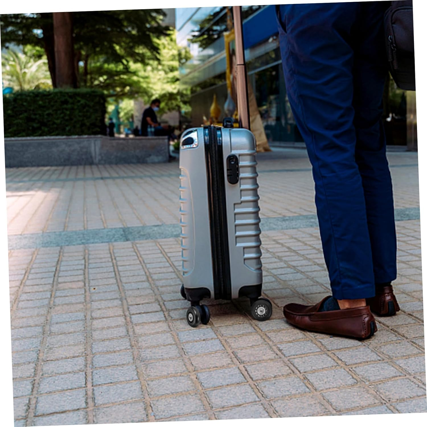 VILLFUL 2Pcs Luggage Wheels Replacement Kit 60X23Mm Swivel Caster Wheels Metal Bearings for Suitcase Trolley Travel Bag Repair