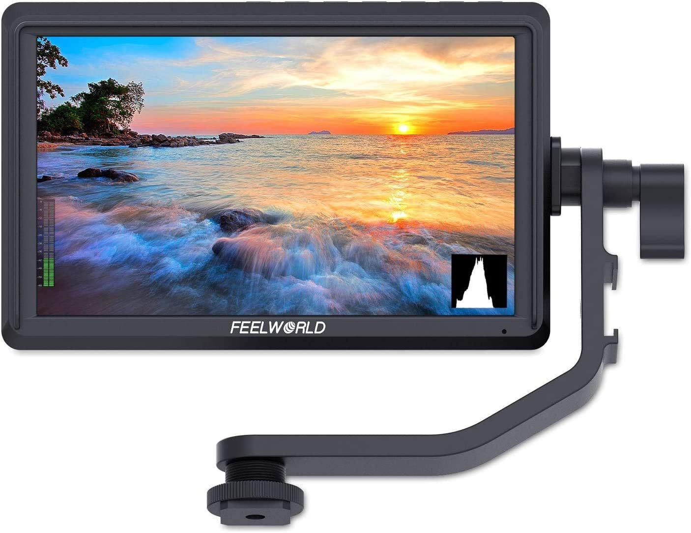 FEELWORLD FW568 6" Camera Field Video Monitor 4K HDMI Full HD 1920X1080 LCD 16:9 IPS Screen with Swivel Arm for DSLR Rig Sony Canon Nikon Olympus Pentax Panasonic image number 1