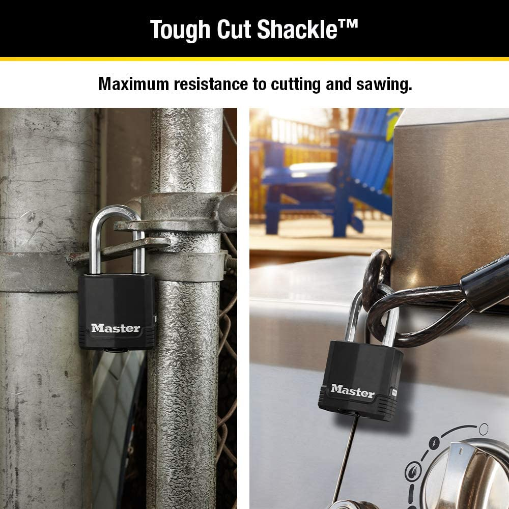 Master Lock Magnum Heavy Duty Outdoor Padlock with Key, Weather Resistant Body and Cut Resistant Shackle Make Lock Perfect for Fences, Gates, Sheds, M115XDLF image number 2