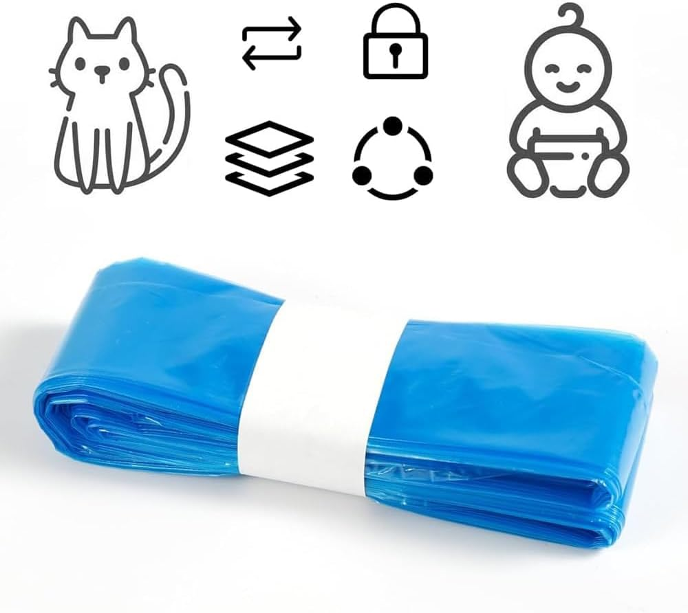 10 Pack Nappy Bin Refills, 6.5M Long Hold 320 Nappies, Diaper Pail Refills Compatible with Angelcare,Twist & Click，Litter Locker and All Other Bins image number 3