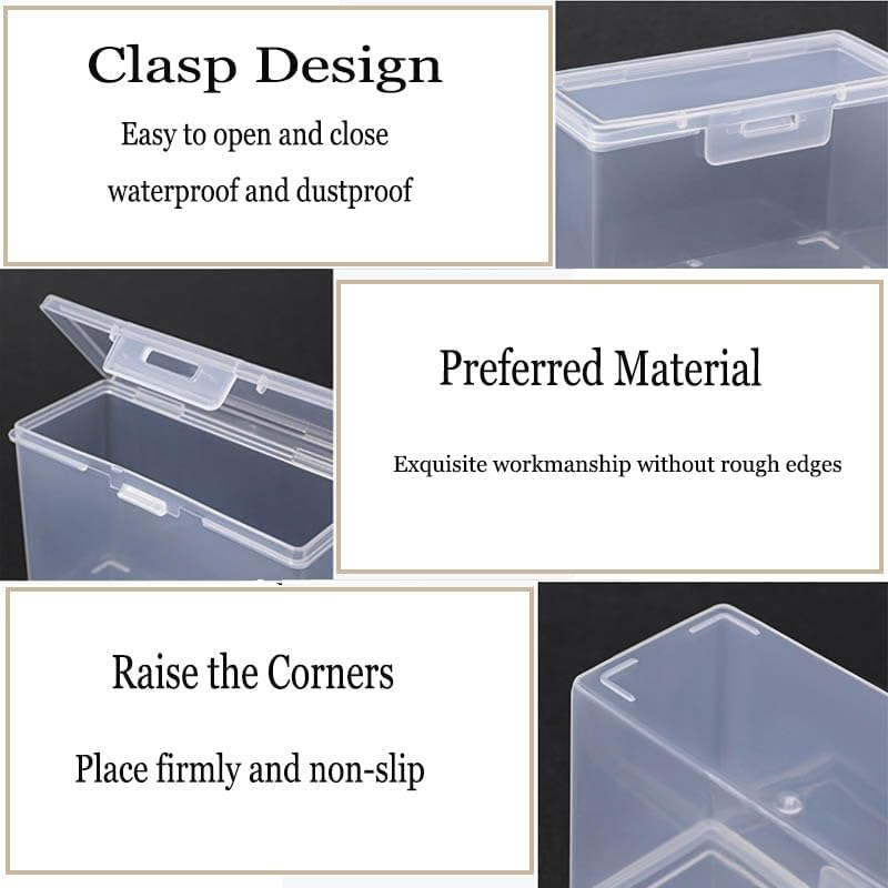 6 Pcs Transparent Plastic Playing Card Case, Deck Box, Storage Box (Style A) image number 2