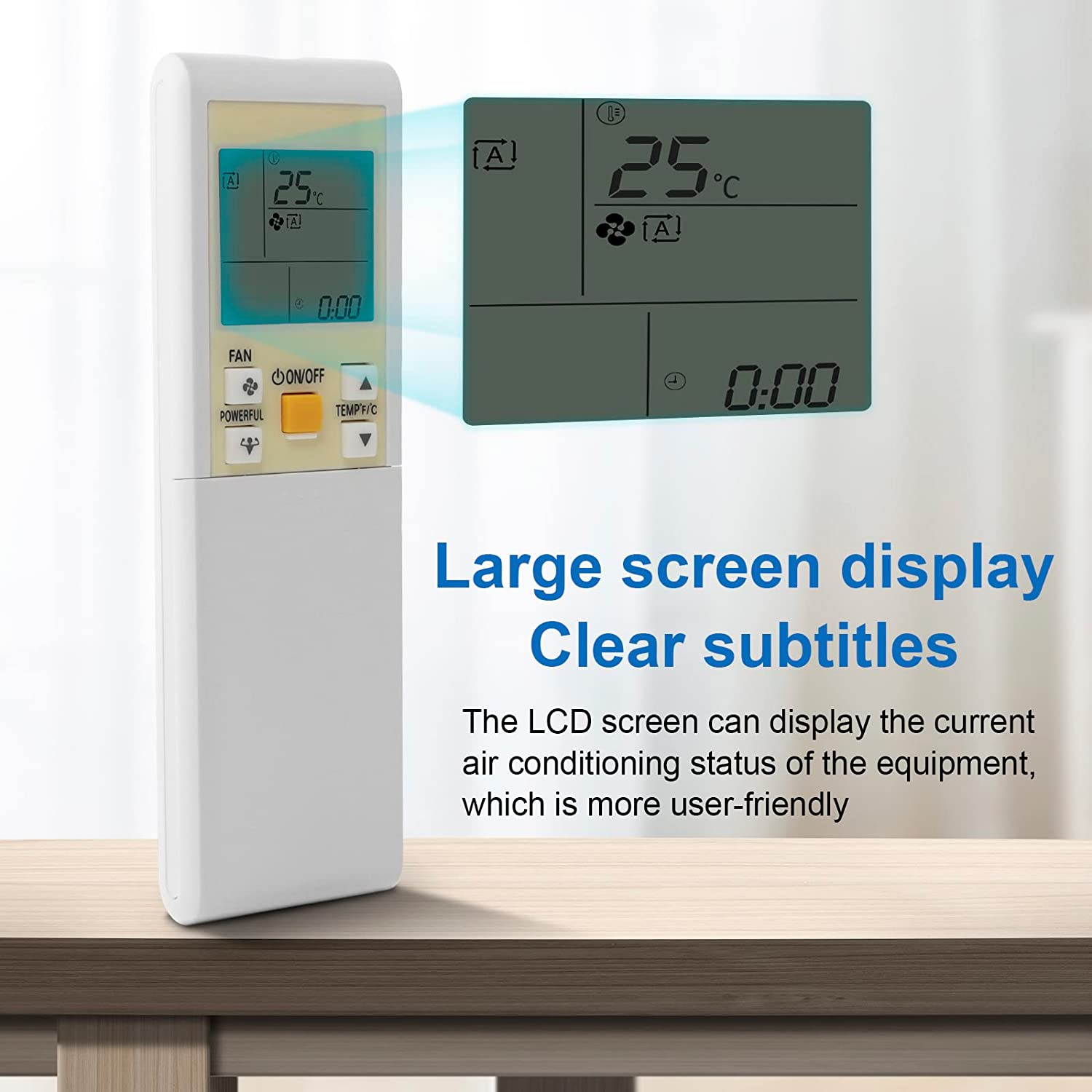 Universal Air Conditioner Remote Control Compatible with Daikin ARC452A10 ARC452A11 ARC452A13 ARC452A14 ARC452A12 KTDJ001 image number 6