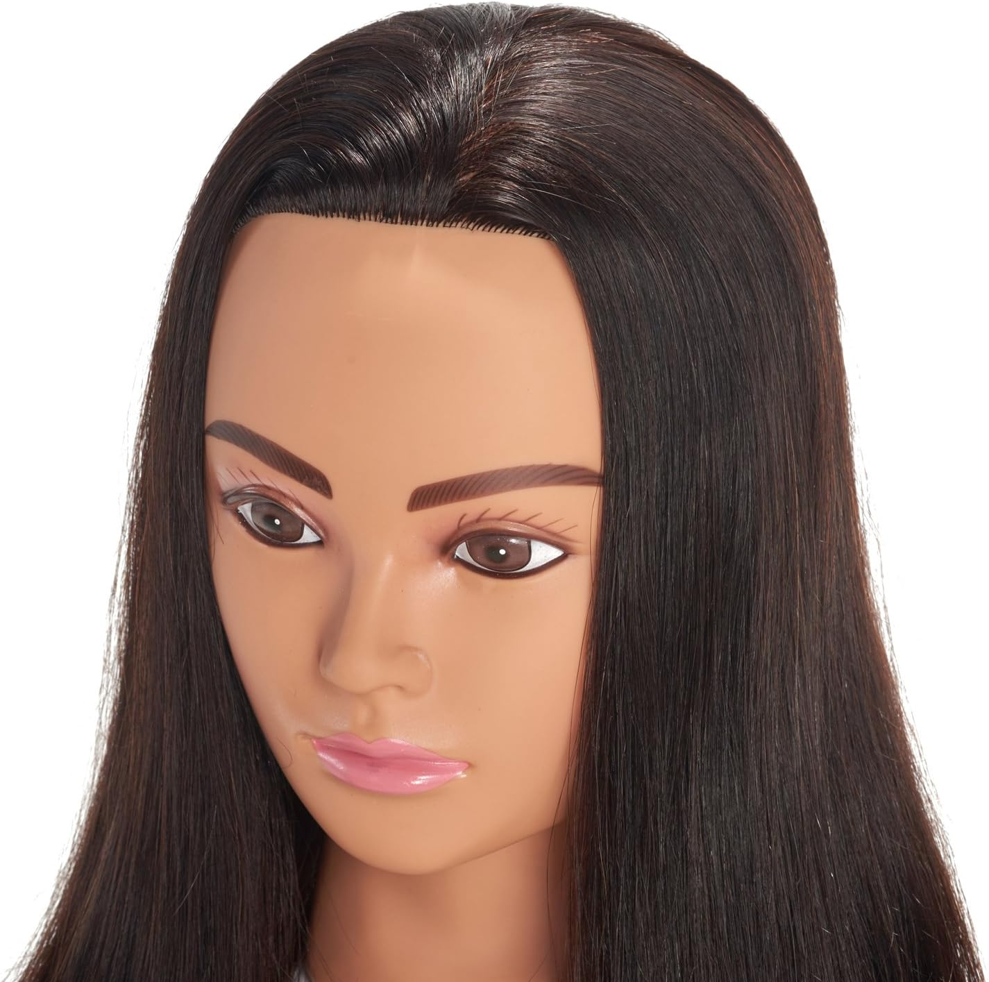 Hairingrid Mannequin Head 24"-26"100% Human Hair Hairdresser Cosmetology Mannequin Manikin Training Head Hair and Free Clamp Holder (R71906LB0218H) image number 5