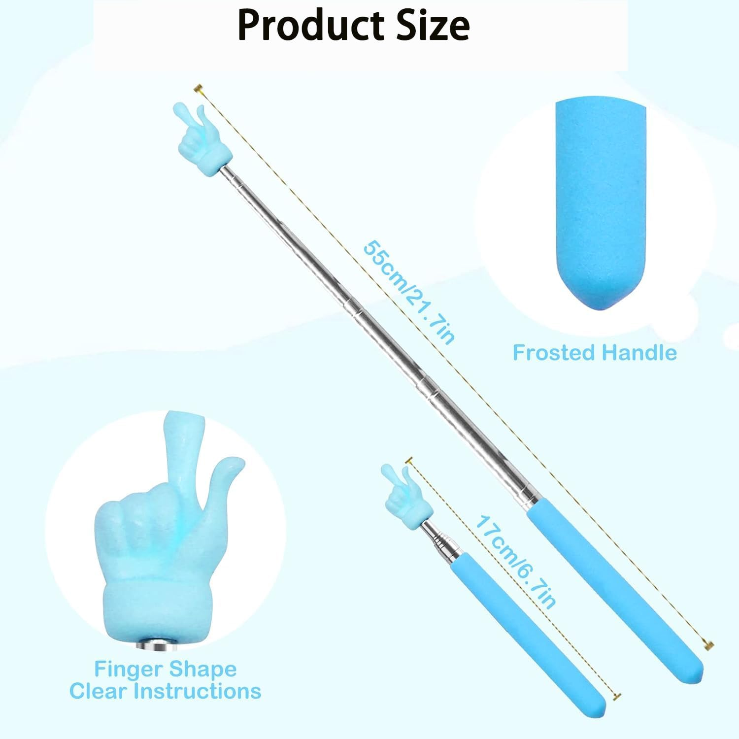 Pointing Stick Finger Shape Funny Extendable Telescopic Teacher Pointer image number 2