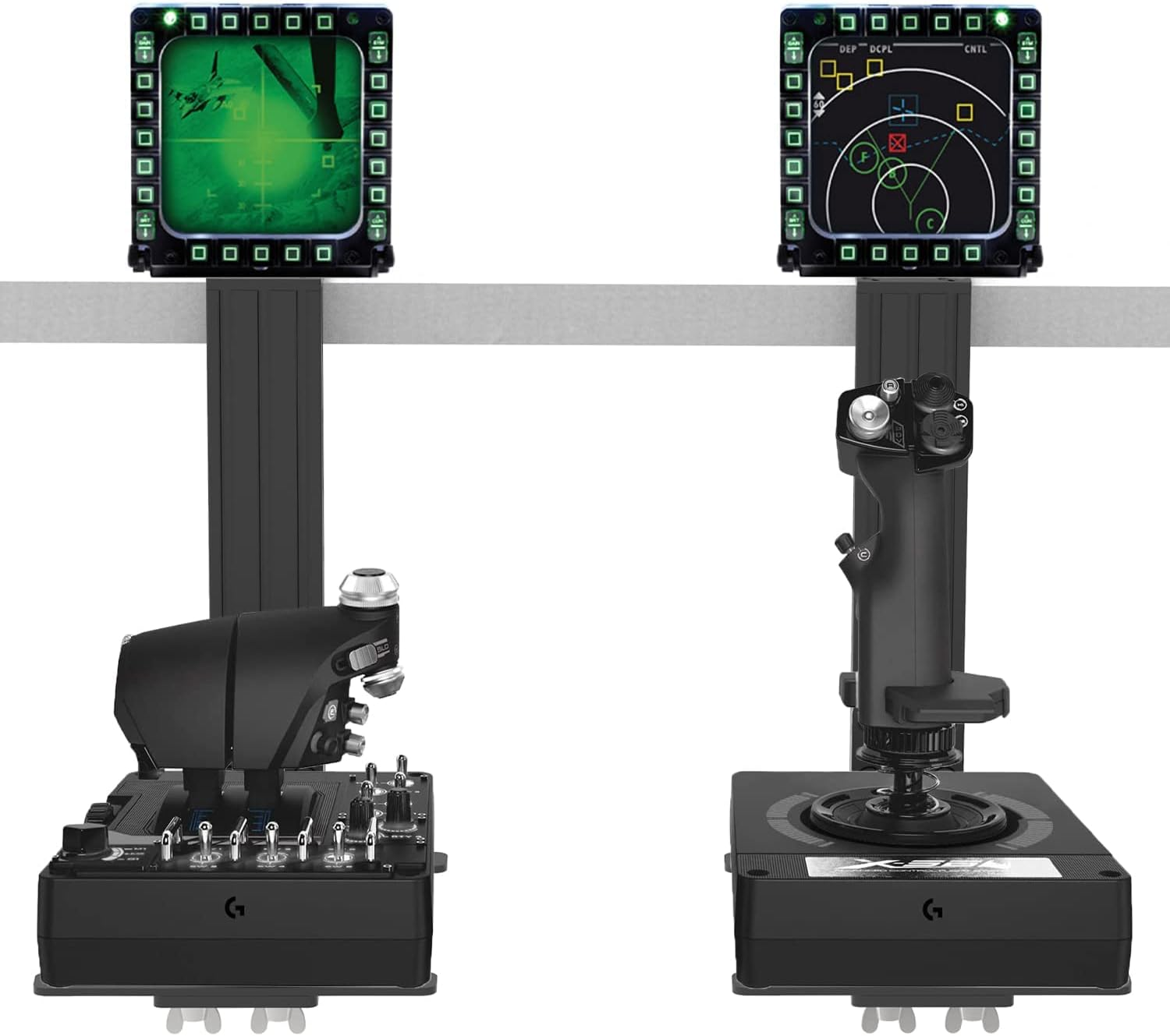 Hikig 2 Set the Desk Mount for the Flight Sim Game Joystick, Throttle and Hotas Systems. Fully Support Almost All of Flight Sim Game Hand-Control Devices Compatible with Thrustmaster HOTAS Warthog image number 2