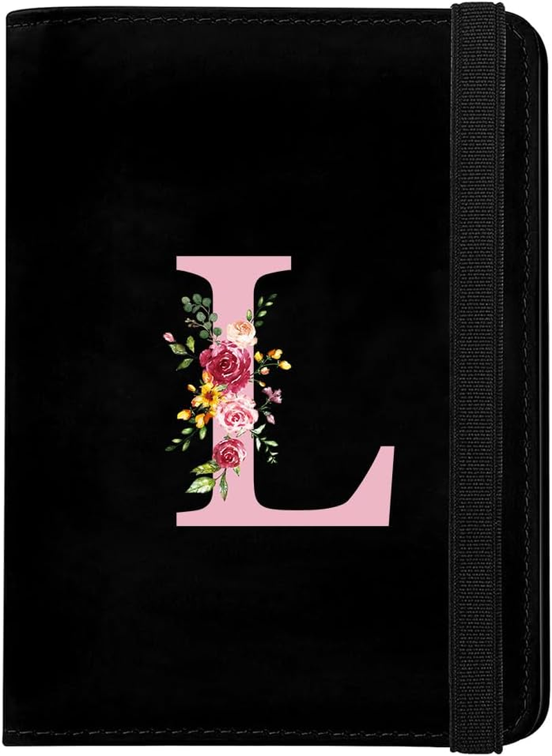 Passport Cover Passport Case PU Leather Passport Cover Passport Covers Personalised Passport Holder Case Passport Case for Credit Cards ID Travel Documents Black Initials - C image number 6