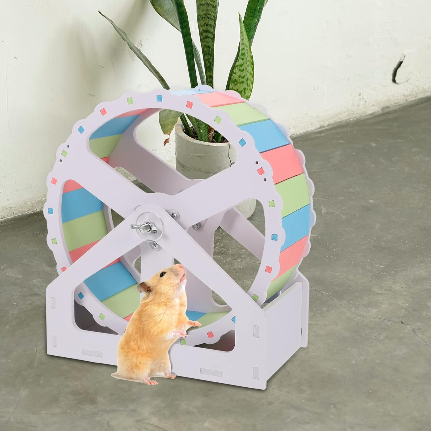 Veemoon Mouse Toy 1 Set to Rotate Hamster Mouse PVC Chinchilla Wheel