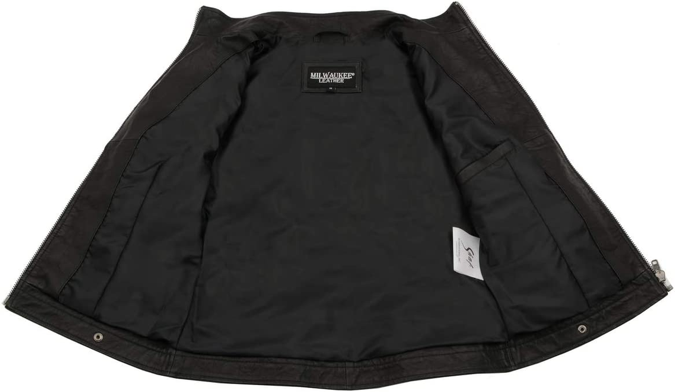 Milwaukee Leather Womens Motorcycle Jacket, Black, X-Large US image number 3