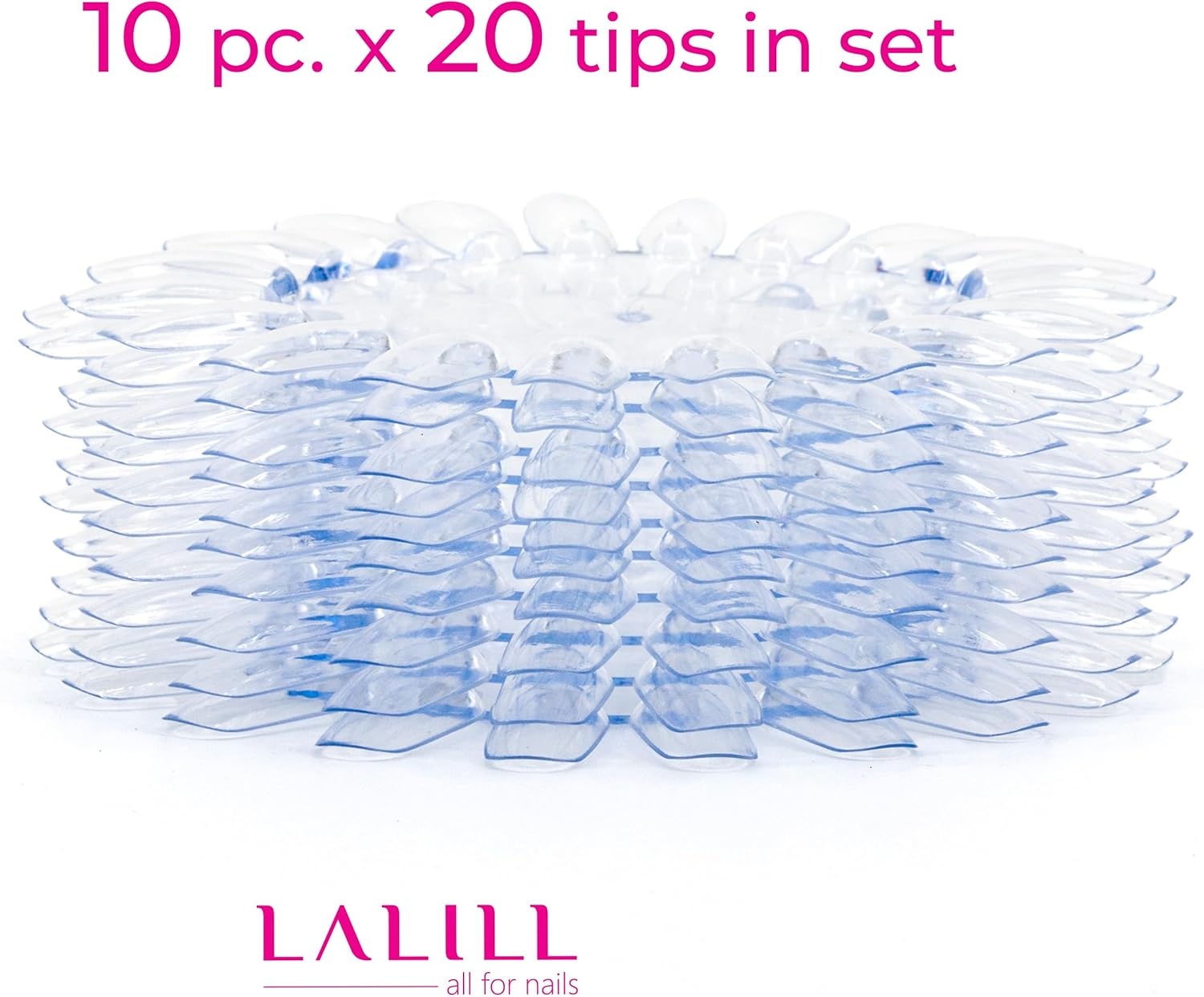 LALILL Presentation Display for Nail 10 Pieces - Nail Display Sun-Shaped - Sticks, Display Fan Practice Starter Colour Ring - Nail Palette round Oval for Illustrating Nail Polish (Clear) - Milky image number 2