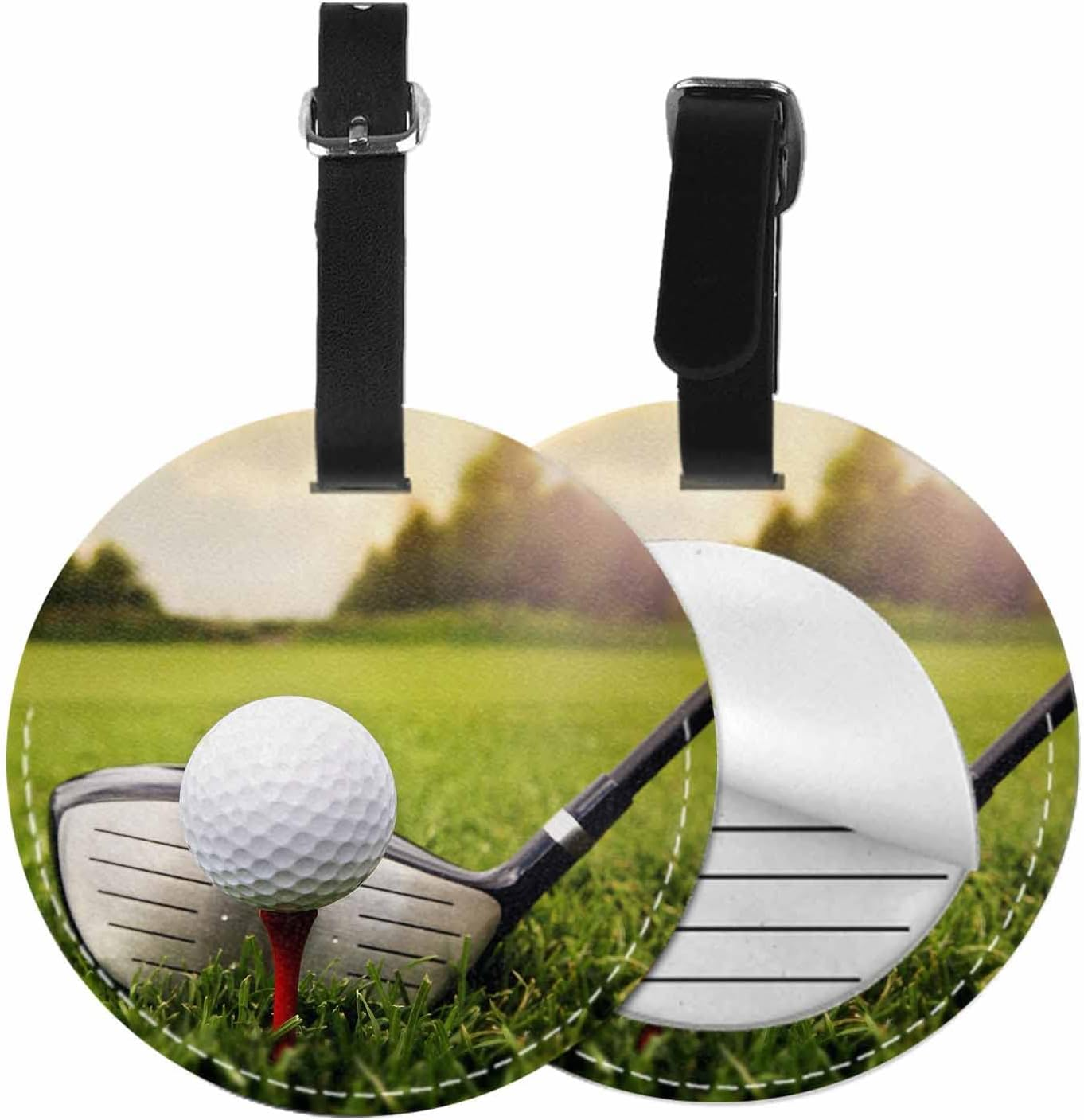 TKS MITLAN 1 Pcs Luggage Tag Basketball Skin Texture Privacy Cover ID Label Address Card for Travel Bag Suitcase Leather Luggage Tag for Women Men Girls Travel(Round)