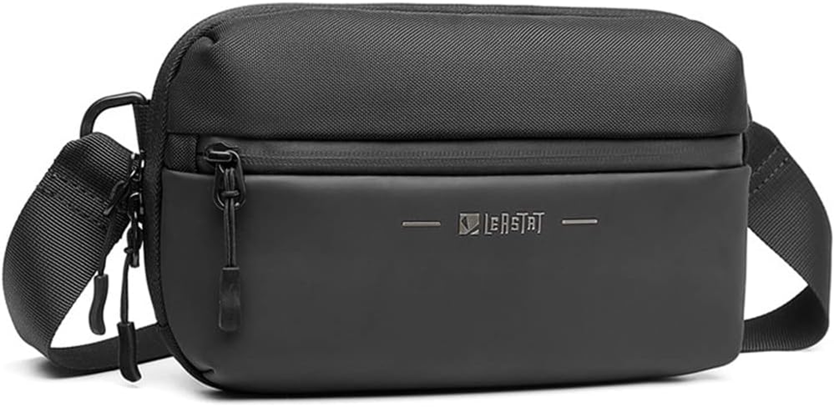 Waist Fanny Pack Men Fashion Bum Bag with Adjustable Belt for Sport Running Hiking Jogging Men （Black image number 4