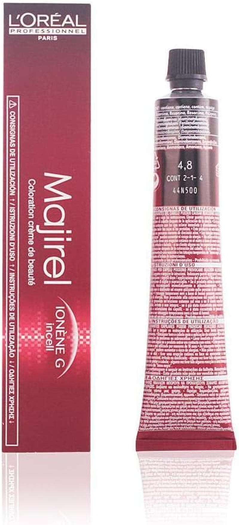 L'Oreal Majirel Permanent Hair Colour, 4.8 Mocha Brown, 50 Ml