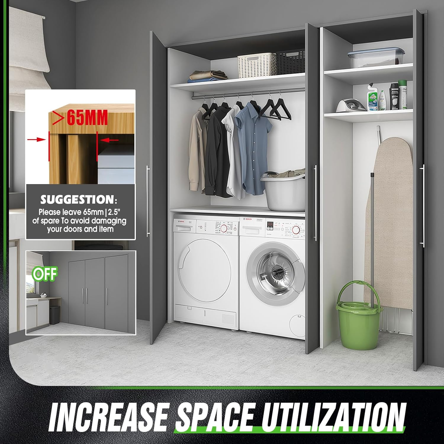 Lipshome Pocket Door Slides, Pivot Door Slide Hardware Inset,Cabinet Pocket Door Hardware Kit Fit for Inset Door,Cabinet Door (16 Inches, Pieces, 4)