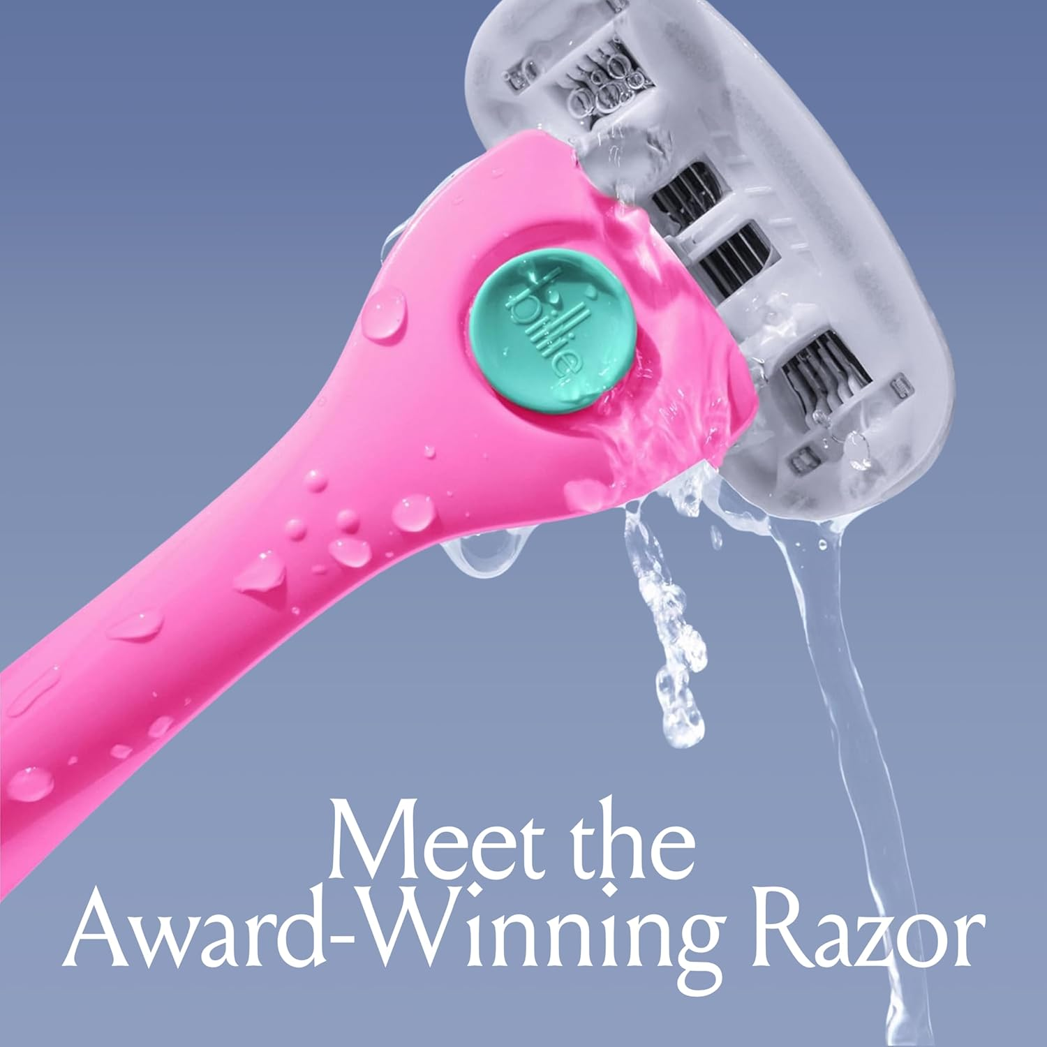 Billie - Malibu Razor Starter Kit +1 | 5 Blades | Women'S Razor | Women'S Shaver | Shower Holder | Magnetic Holder | Aloe Lubricant | Close, Smooth & Gentle Shave | Sensitive Skin | Pivoting Head | Dermatologically Tested | No-Slip Handle image number 3