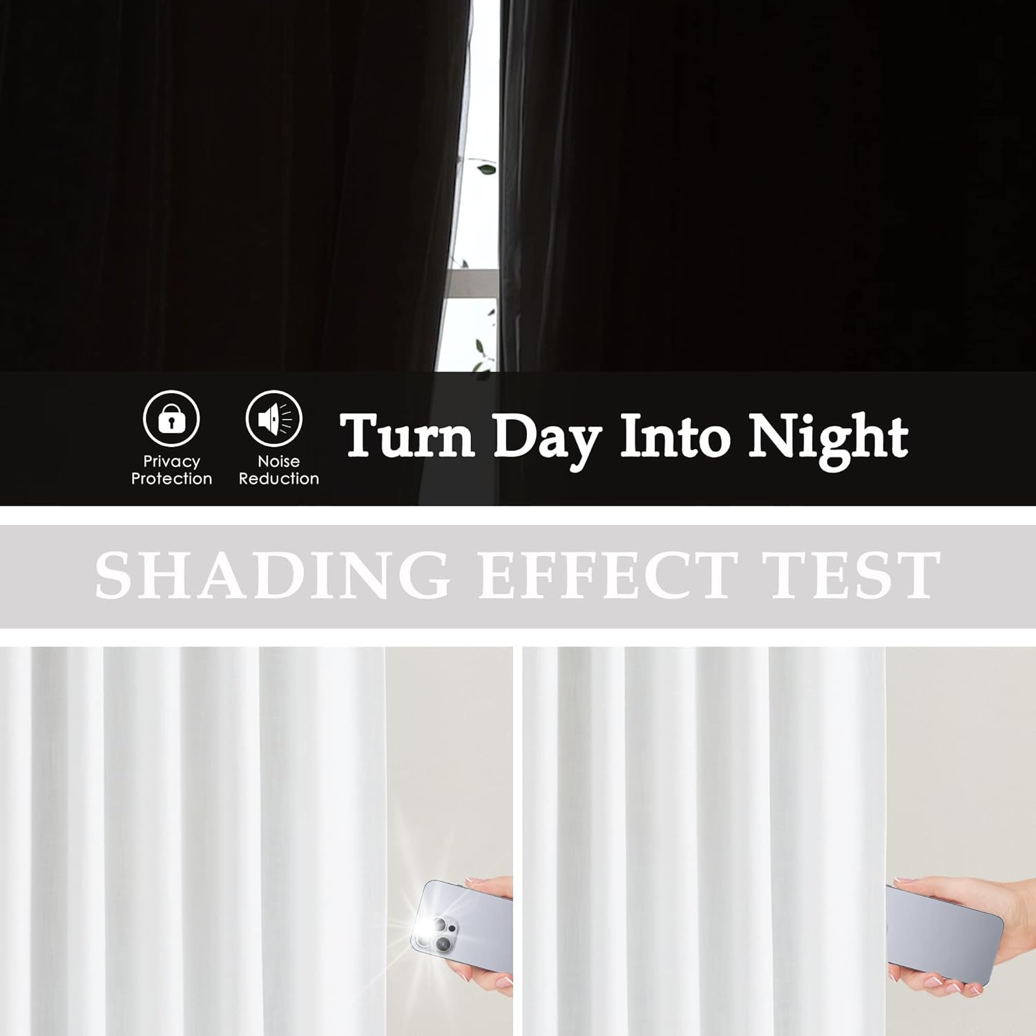 Vision Home White Pinch Pleated Full Blackout Curtains Thermal Insulated Window Curtains 63 Inch for Living Room Bedroom Room Darkening Pinch Pleat Drapes with Hooks Back Tab 2 Panel 40" Wx63 L image number 6