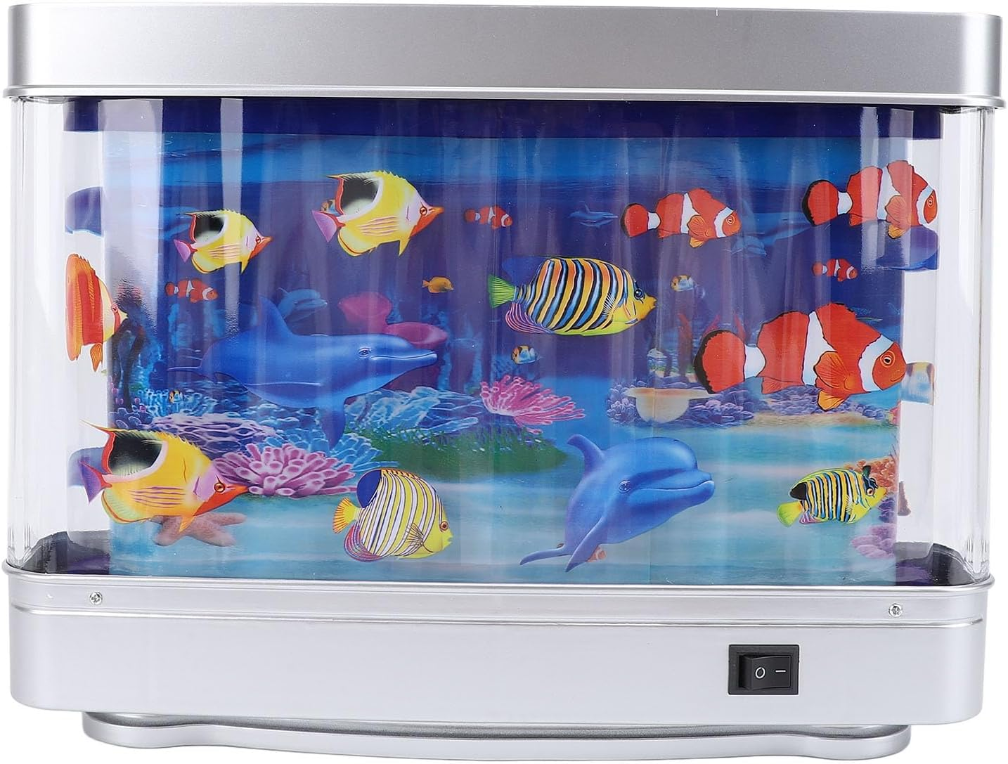 Moving Fish Tank for Kids Baby, Lifelike Aquarium Night Light with Moving Fish, Sensory Therapy Light USB Power Cat Baby, Toy Share the Wonders of Marine Life with Loved Ones