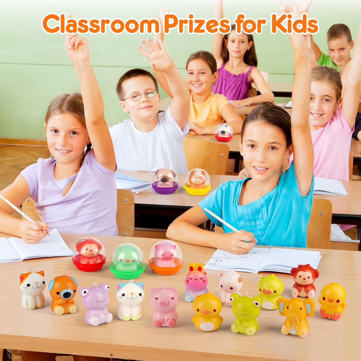 Mocoosy 24 Pack Animal Squishy Toys for Kids Party Favors, Slow Rising Squeeze Toys for Birthday Goodie Bag Stuffers, Pinata Stuffers, Carnival Prizes, Stocking Fillers, Classroom Treasure Box Toys image number 5