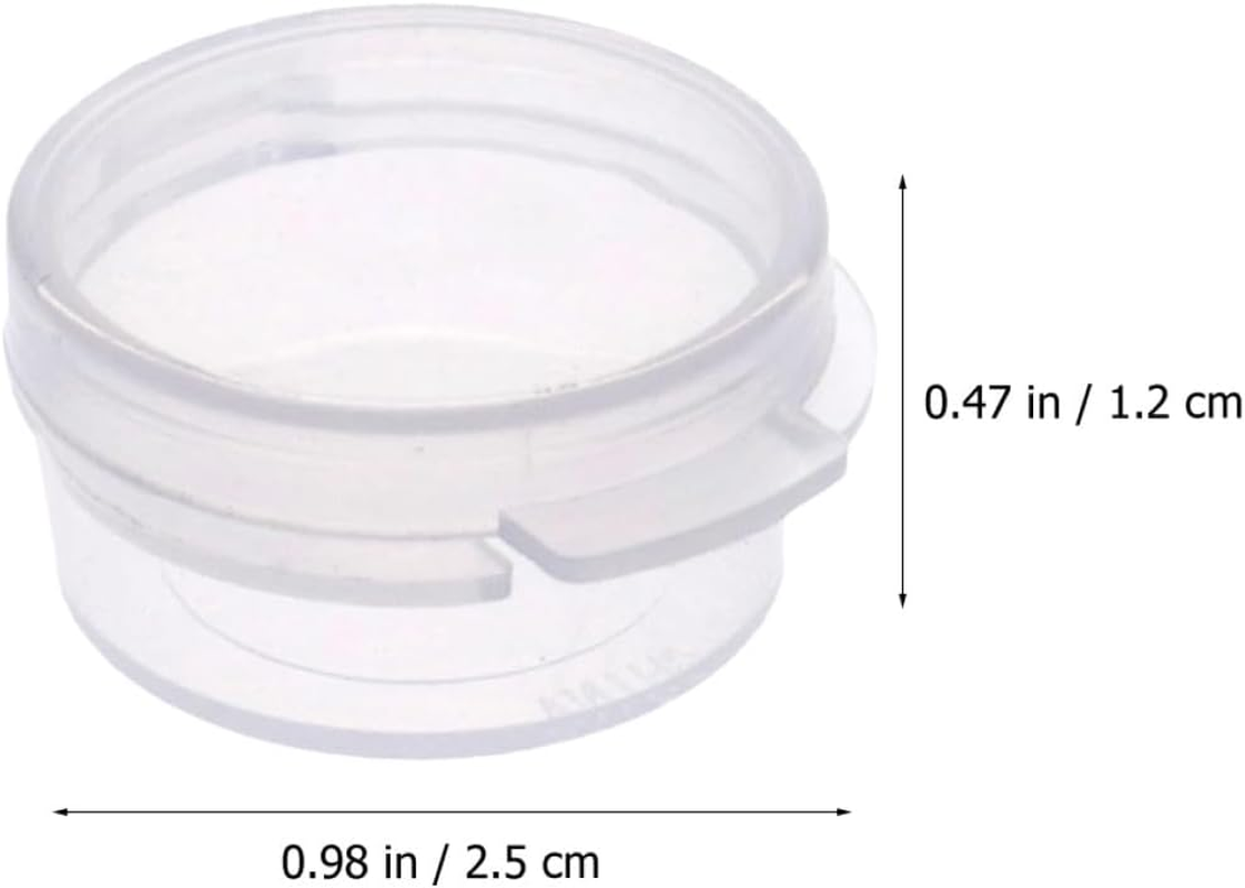 CHILDWEET 25Pcs round Plastic Soil Sampling Jars with Hinged Lids, Small Sealed Containers for Soil Samples and Moisture Testing, Portable Organizer Boxes for Field Use image number 3
