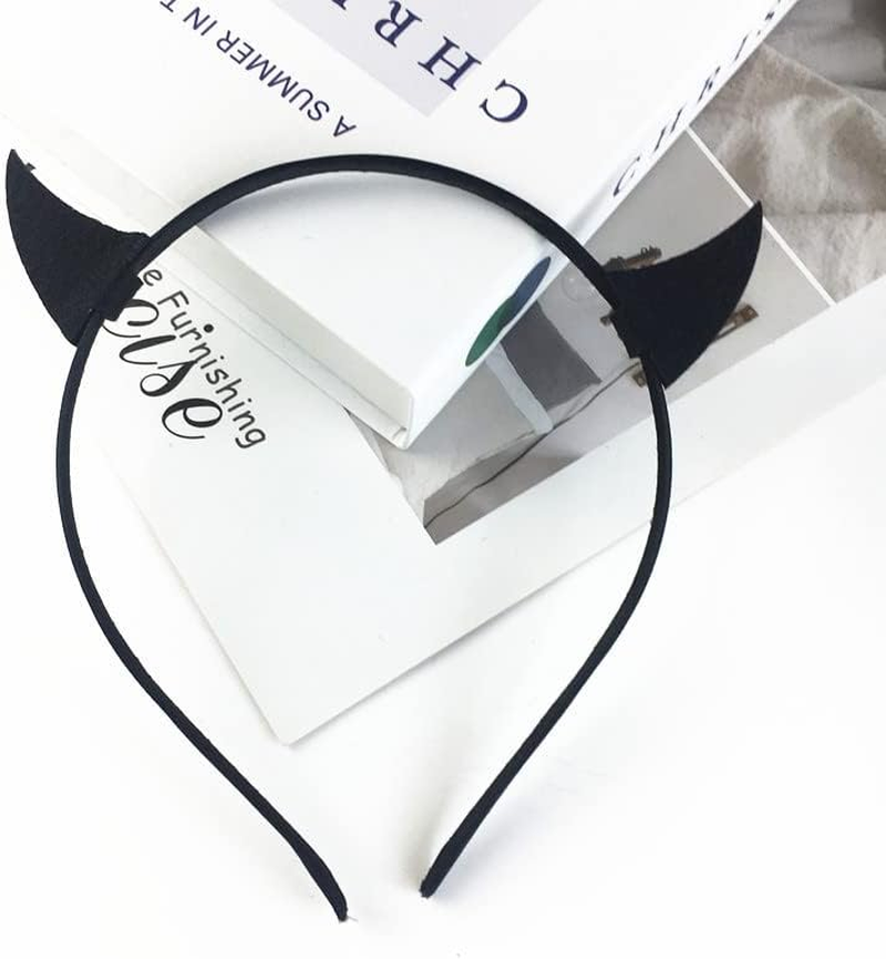 Guqqeuc Halloween Devil Horn Headband for Women Red Devil Horns Headbands for Girls Halloween Decor Hair Accessories for Halloween Cosplay Party Supplies, 2.0 Count image number 3