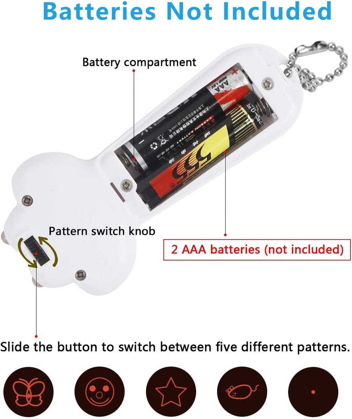 Interactive Cat Toy for Indoor Catch Exercise - Pet Dog Funny Kitten Wand for Chasing and Playing (White) image number 4