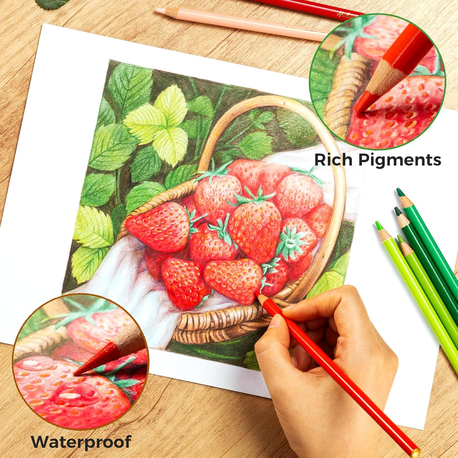 Ohuhu Colored Pencils: 72 Oil-Based Drawing Pencils for Coloring Portrait Sketching Landscape, Durable Soft Core, Professional 72 Pack for Artist, Adult & Beginners, Halawa Series