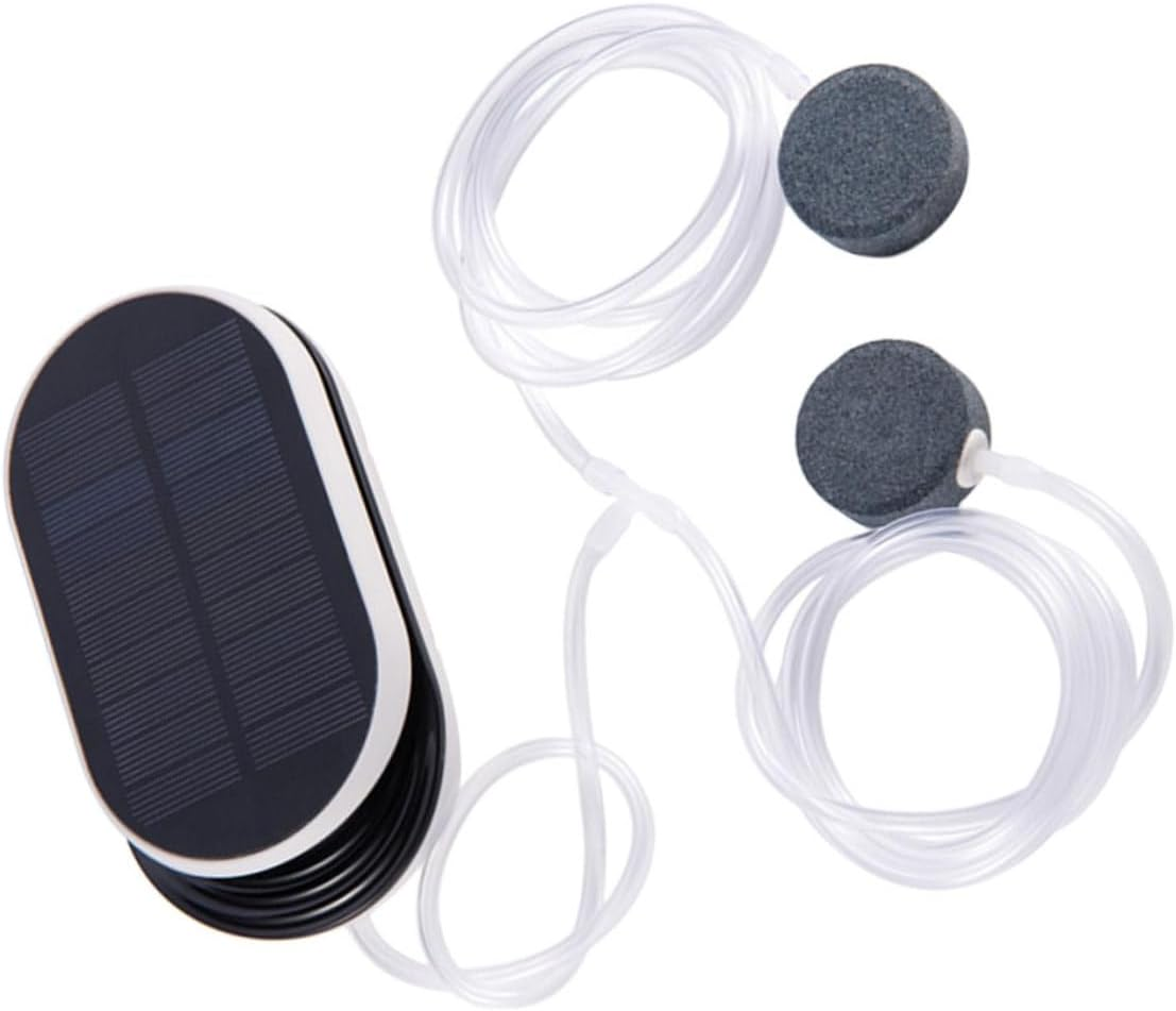 Milisten Solar Oxygen Aerator Pump with Pure Copper Core Portable Solar Powered Pool and Pump for Fish Tanks and Hydroponic Plants High Safety Lithium Battery with Overcharge Protection image number 2