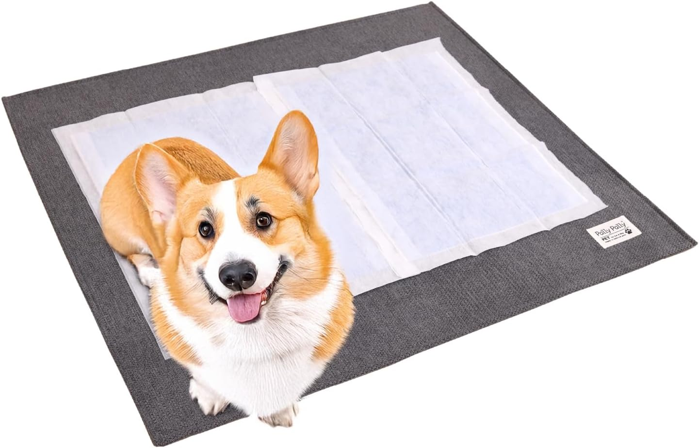 Sanbelm TU38611 Toilet Mat for Dogs and Cats, Pallypets Pet Water Repellent, Day 39.4 Inches (100 Cm) (Fold), Gray, Approx. 39.4 X 33.9 Inches (100 X 86 Cm), Water Repellent, Water Absorbent, Washable image number 2