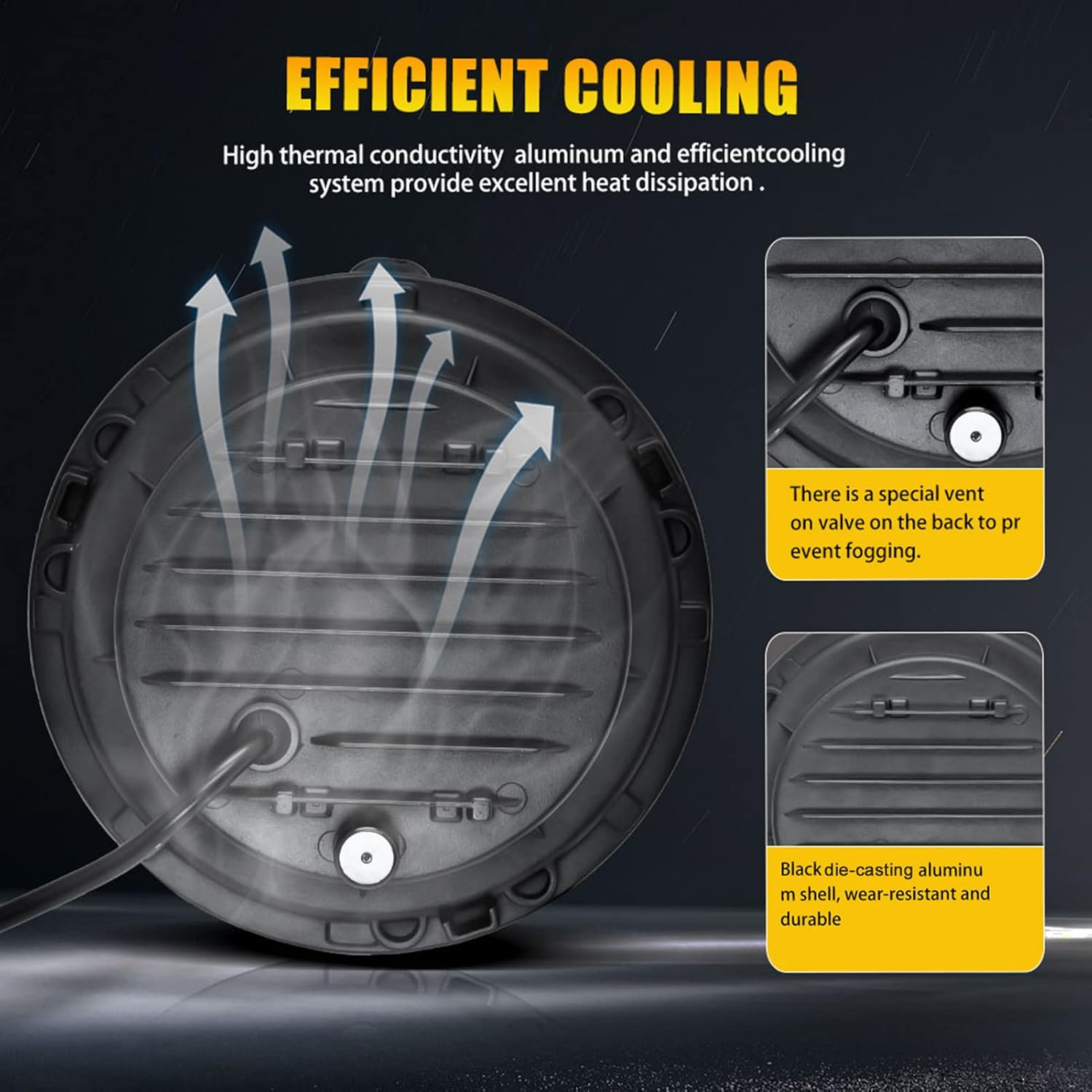 Aumotop 7 Inch round Jeep Led Headlights, 7'' High Low Beam Headlight Cars Halo Light,Angel Eyes DRL Amber Turn Signal Lights Compatible with Jeep Wrangler JK TJ LJ Hummber H1 H2 Motorcycle