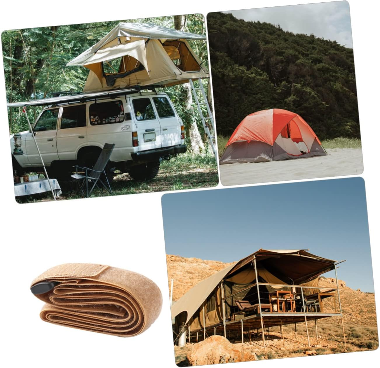 ARTIBETTER 20Pcs Luggage Bounding Straps Tie down Strap for Luggage Camping Supply Elastic Buckle Binding Belts Heavy Duty Random Color