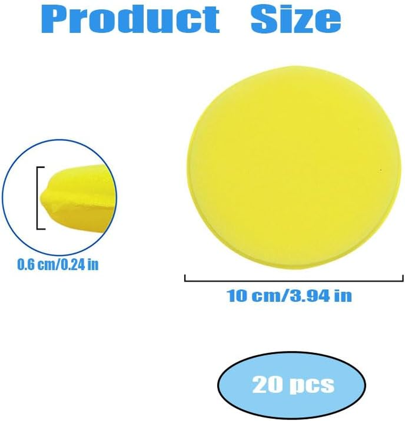 20Pcs Car Foam Wax Applicator Pads,Round Shaped Car Wax Polish Sponge,Waxing Polish Foam Sponge Cars Vehicle Cleanning Applicator Pads,Car Microfiber Detailing Polishing Sponges Applicator Pad Sponge image number 4