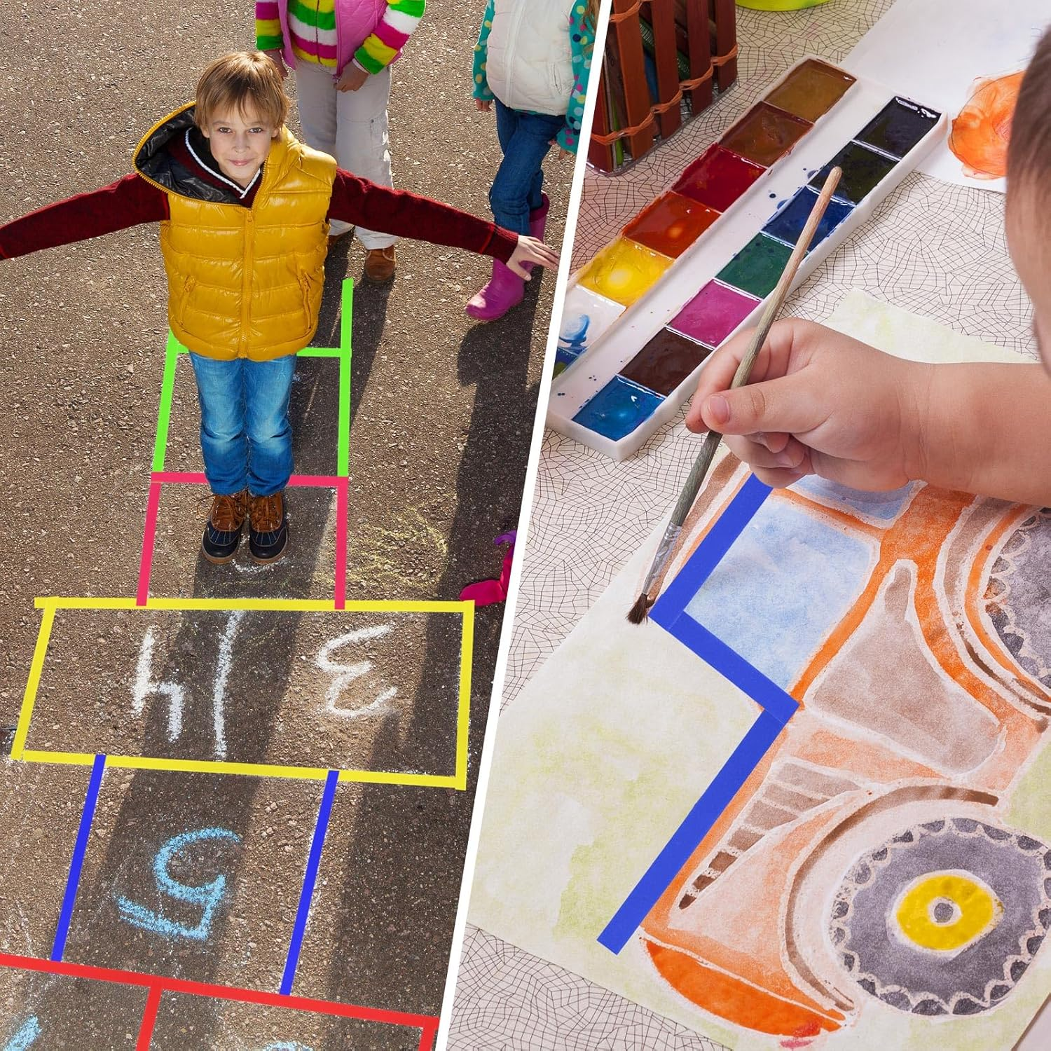 BTYMS 12 Rolls Colored Masking Tape Handbook Decoration Marker Packing Tape for Crafts, Waterproof Painters Tape, DIY Journaling, Classroom Decor 13M &times; 15Mm image number 5