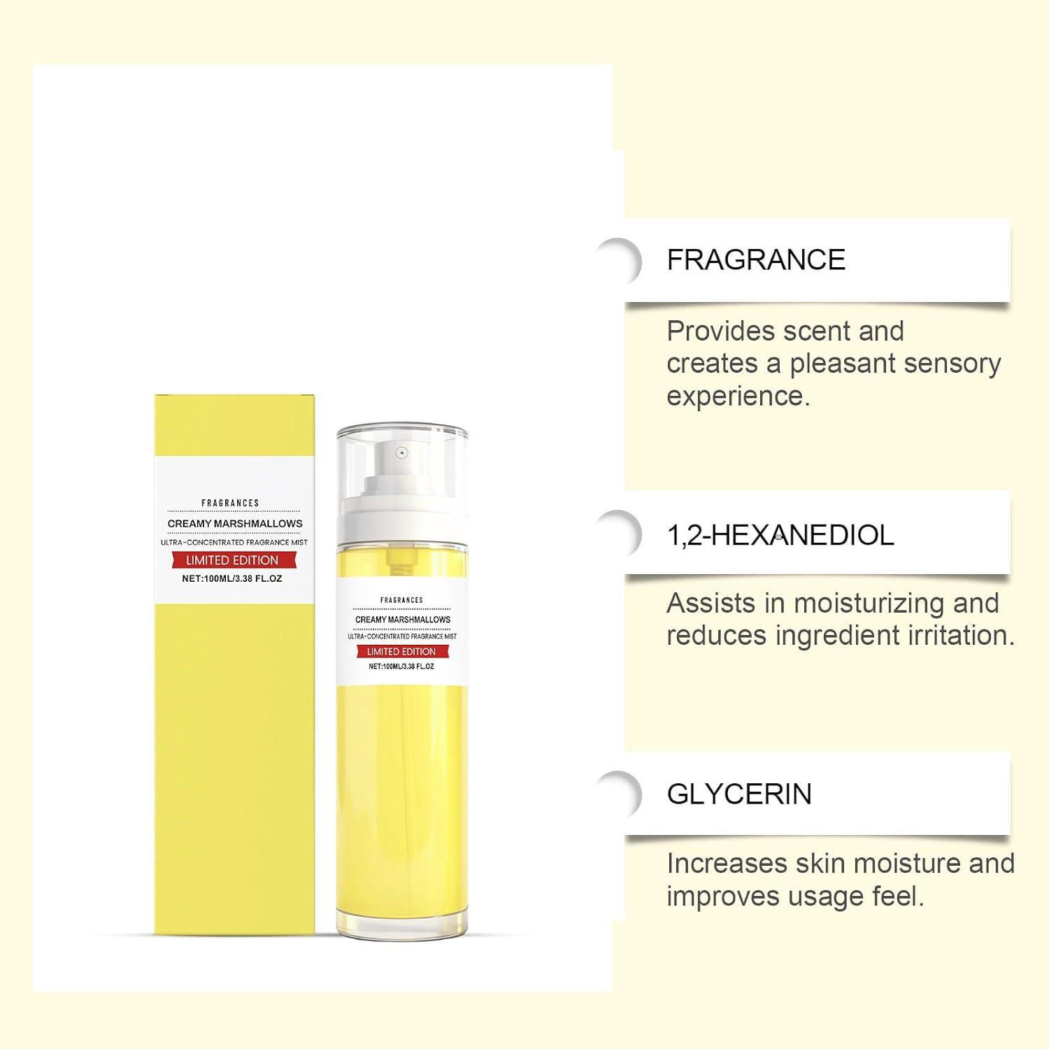 Cotton Marshmallow Scented Body Mist &ndash; Sweet & Soft Fragrance Spray for Long-Lasting Freshness (2Pcs) - 2Pcs image number 6