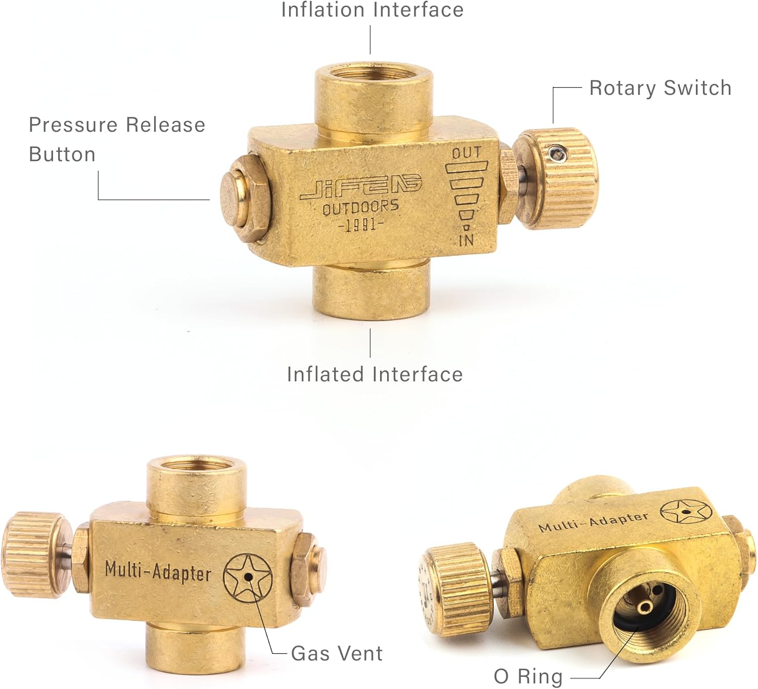 JIFENG Gas Refill Adapter Camping Stove Canister Isobutane/Butane Refill Adapter Lindal Valve Refill Adapter Fuel Refill Camping Canister Shifter image number 3