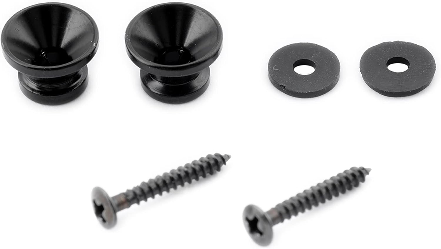 Musiclily Guitar Metal Medium Strap Buttons,Chrome (2 Pieces)