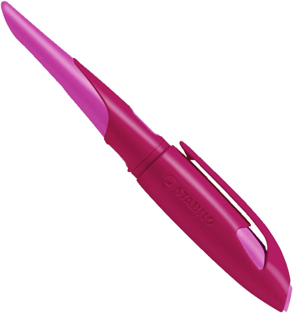 Ergonomic School Fountain Pen - STABILO Easybirdy a Nib Left Handed Berry/Pink
