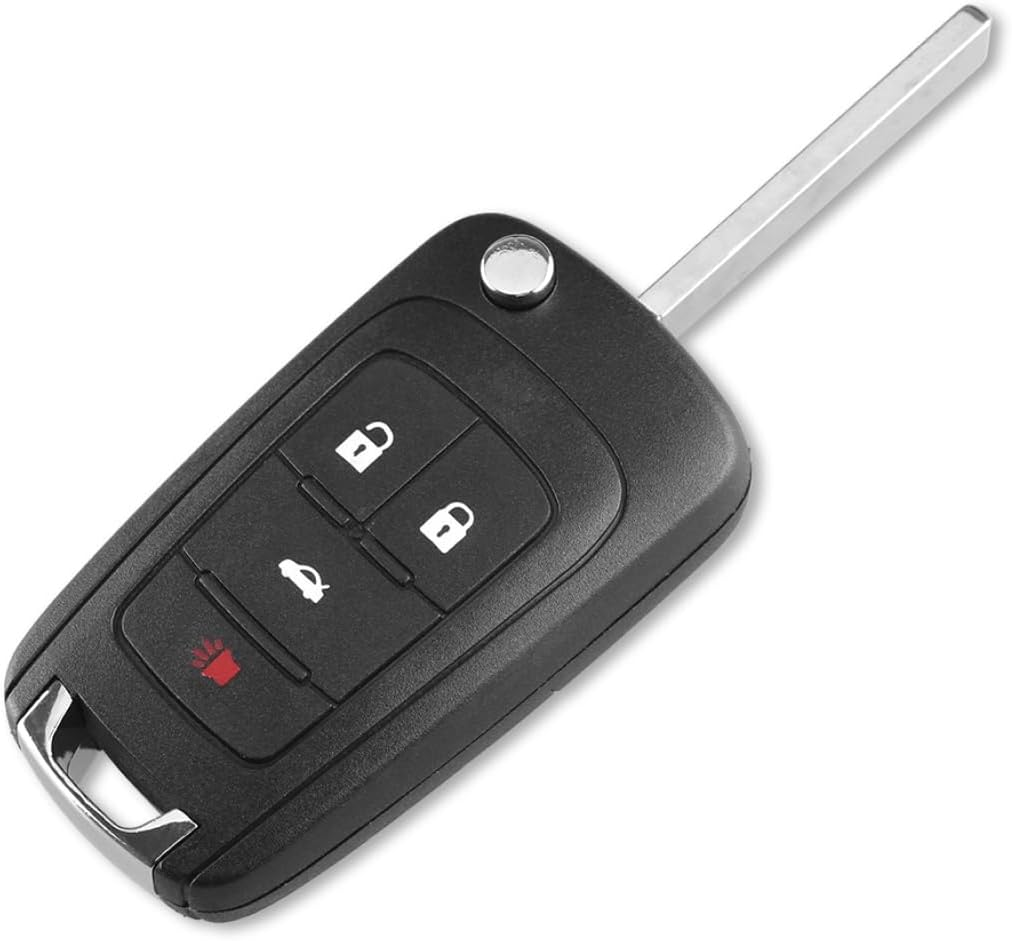 Flip Car Key Shell for Holden Commodore VF 2013-2016 Case Blank Enclosure Fob Direct Replacement 4B 4 Button Unlock Lock Trunk Alarm Uncut image number 1