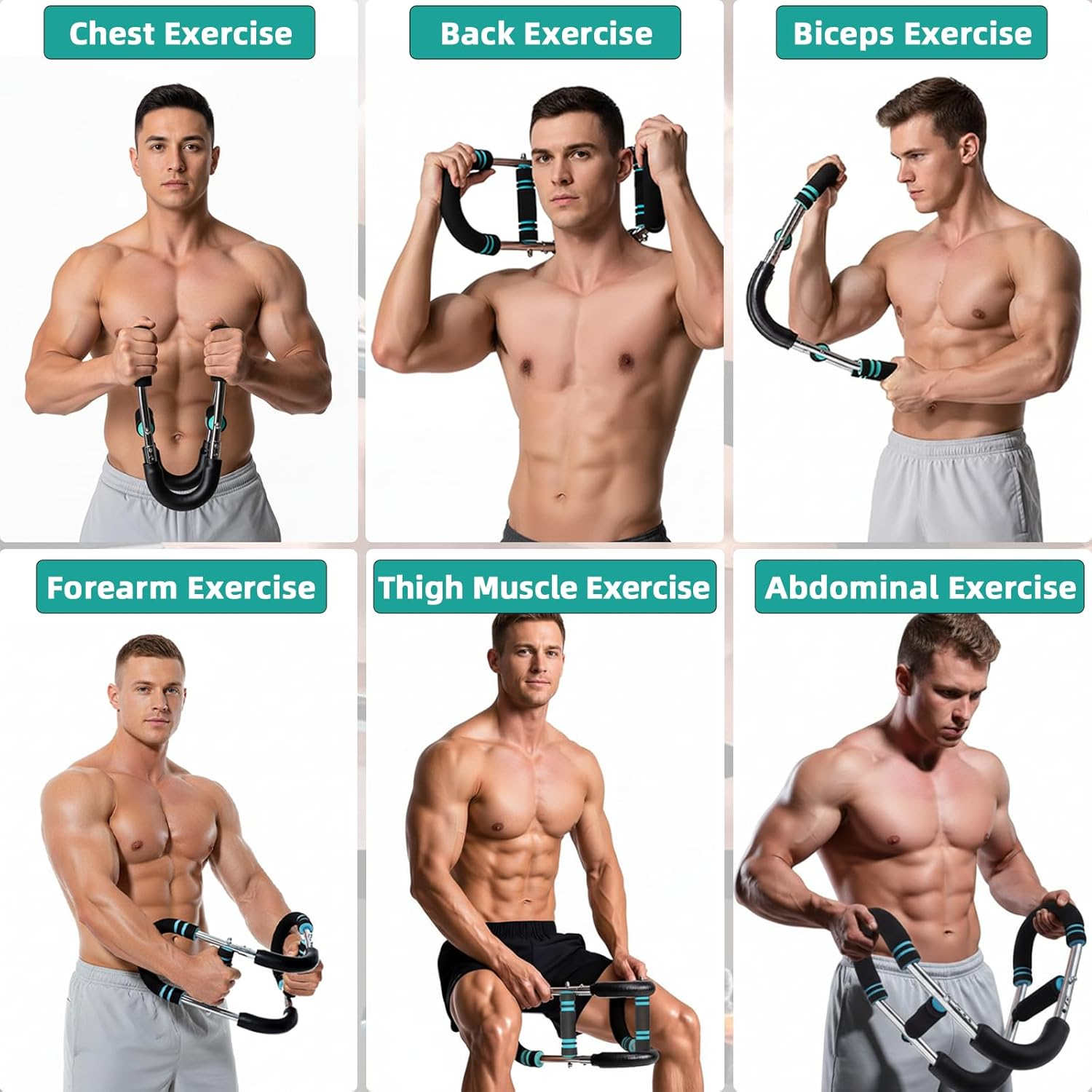 Gautio Twister Arm Trainer, 60-110Lb Adjustable Resistance Chest Workout Equipment for Men, Portable Fitness Exerciser for Shoulders & Forearms Muscle Training & Muscular Strength Enhancement image number 1