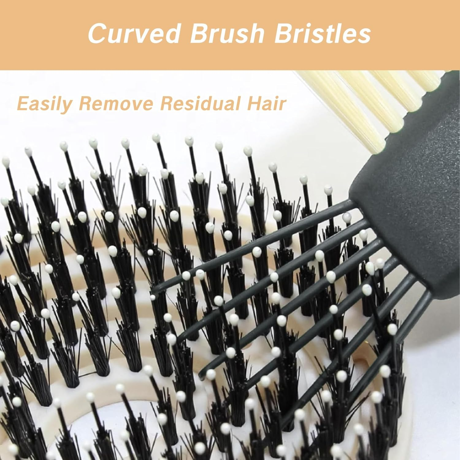 YAFIYGI 1 PCS Hairbrush Cleaner Tool Black Hair Brush Cleaners Quick Cleaning Machine plus Comb and Rake Easy to Clean Small Hair Brush for Thin and Thick Hair Home and Salon Use image number 4