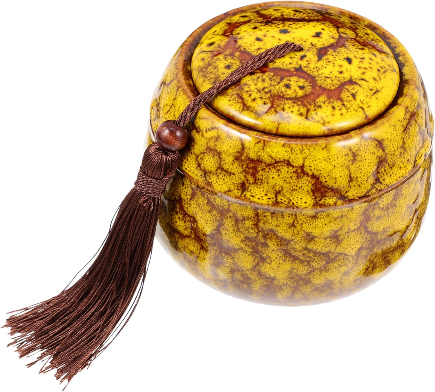 CIYODO Retro Ceramic Tea Leaf Storage Jar Large Tea Canister Dried Fruit Jar for Home Decor image number 4