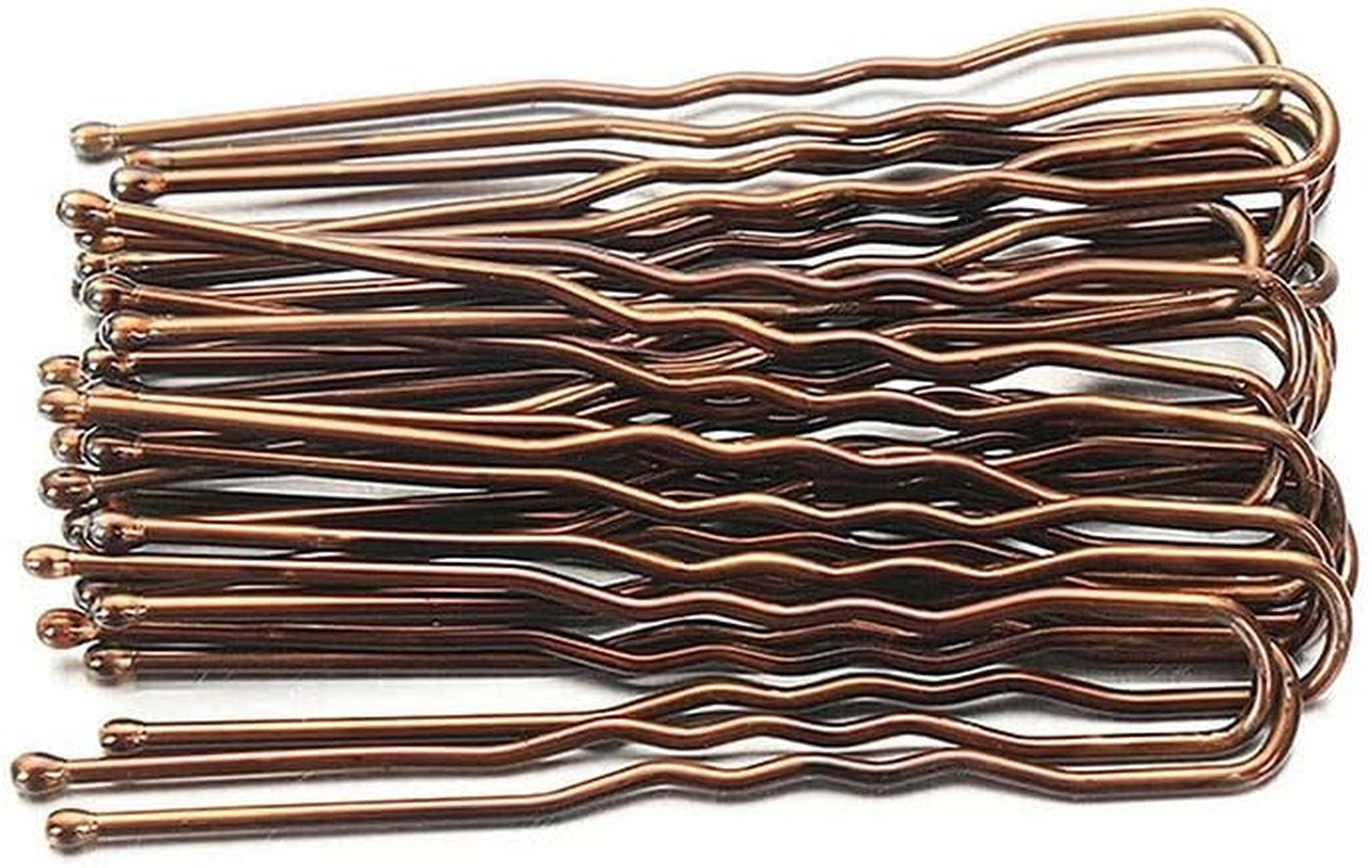 AIMALL 100PCS 6Cm U Shaped Hairpins Ripple Bun Pins Hair Clips Grips Girls Bun Dance - Metal Hair Clips for Secure Bun & Updo Styles - Ideal for Dance, Weddings, and Fashion