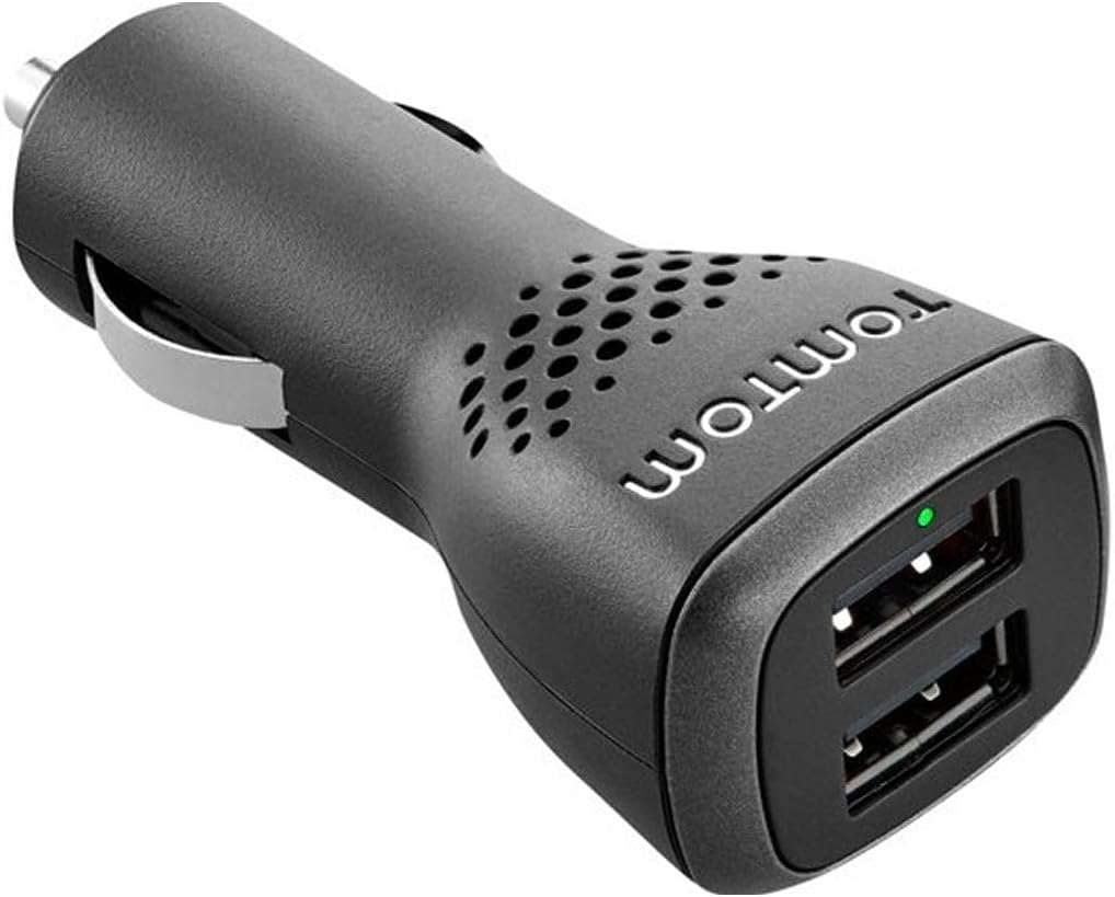 Tomtom High Speed Dual Car Charger, 2.4A per Port for All Tomtom Sat Navs and Any Other Devices That Charge with USB Such as Smartphones or Tablets (E.G. Iphone, Samsung Etc)