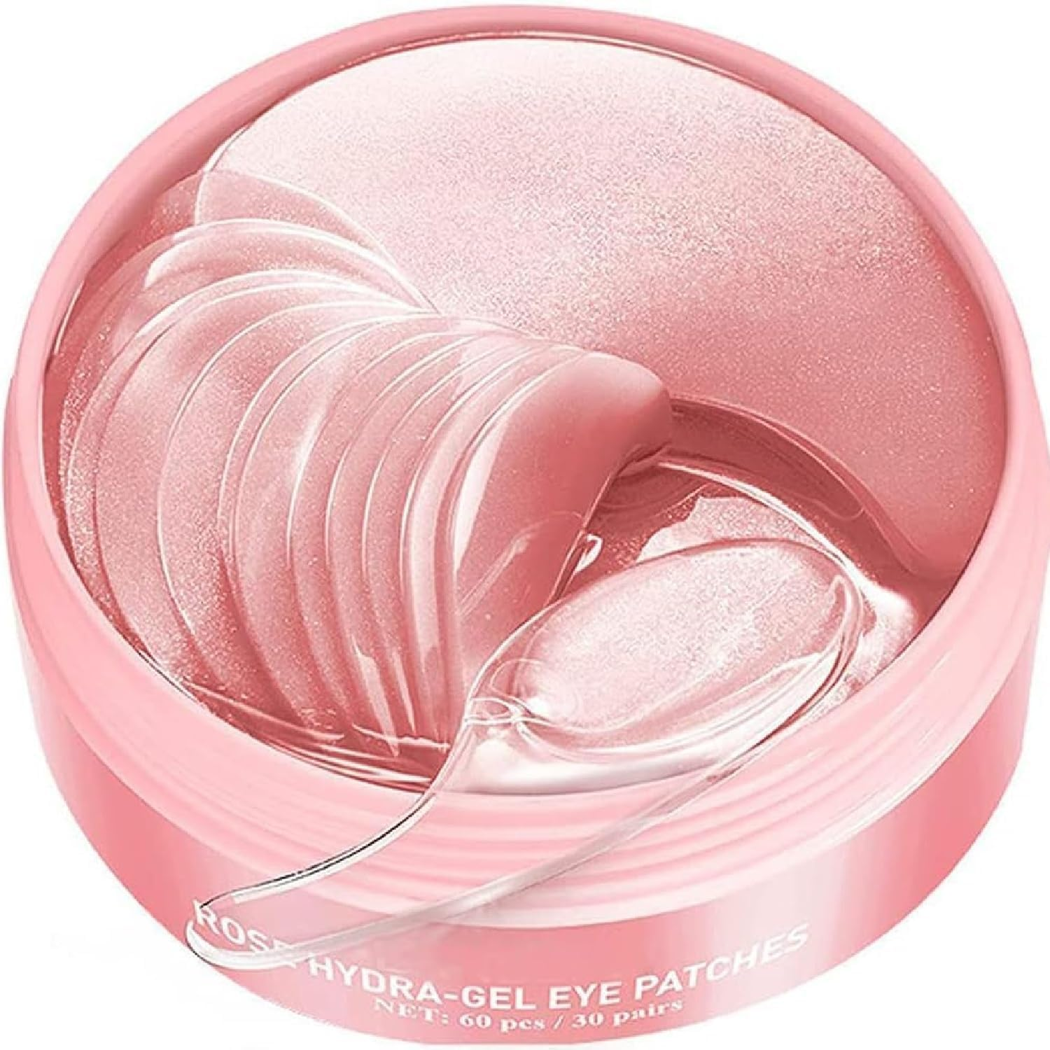 Rose Hydra-Gel under Eye Patches (60 Pcs/30 Pairs) - Collagen & Hyaluronic Acid Eye Masks to Reduce Wrinkles, Fine Lines, Dark Circles & Puffiness, Firming Gel Pads for Men & Women image number 1