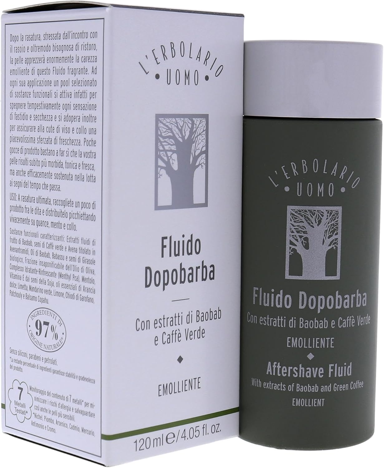 Lerbolario Uomo after Shave Fluid Baobab for Men after Shave, 120 Ml image number 1