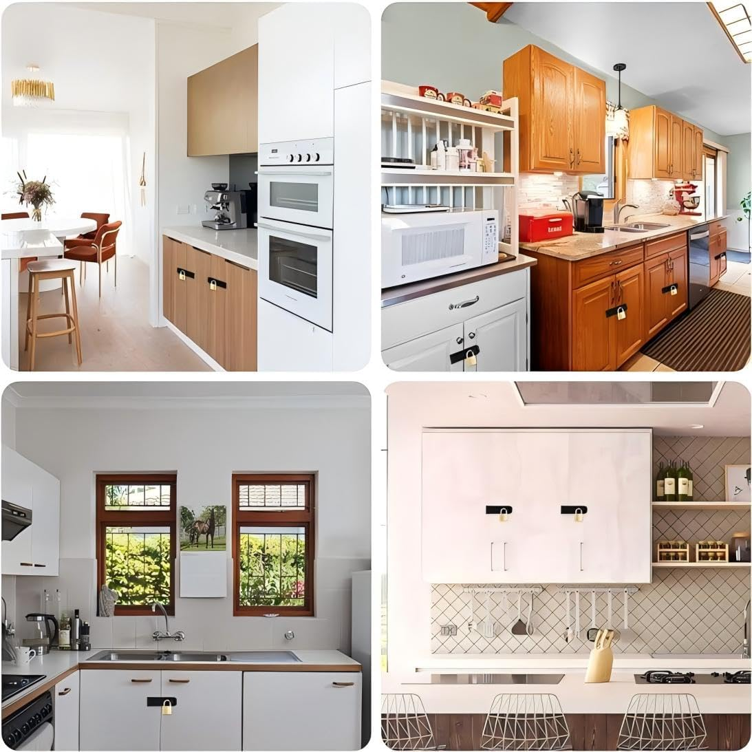 Stainless Steel Padlock Latch, 2 Pcs Door Hasp Lock for Gates, Cabinet, Drawer, Outdoor Doors, Mounting Screws Included image number 5