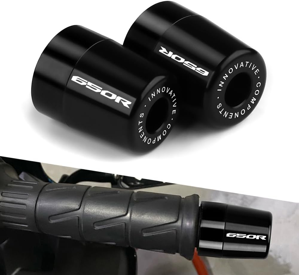Modeer Handlebar Ends Compatible with CB650R CBR650R (2019-2025) Any Year E-CLUTCH Available Motorcycle Handlebar Grip End Plug Balance Pad Cb 650R Cbr 650R Accessories (Red)