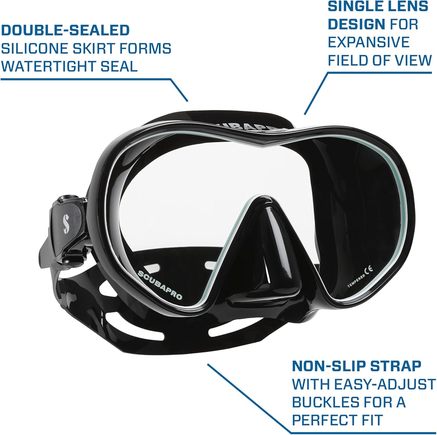 Scubapro Solo Scuba Snorkeling Dive Mask image number 3