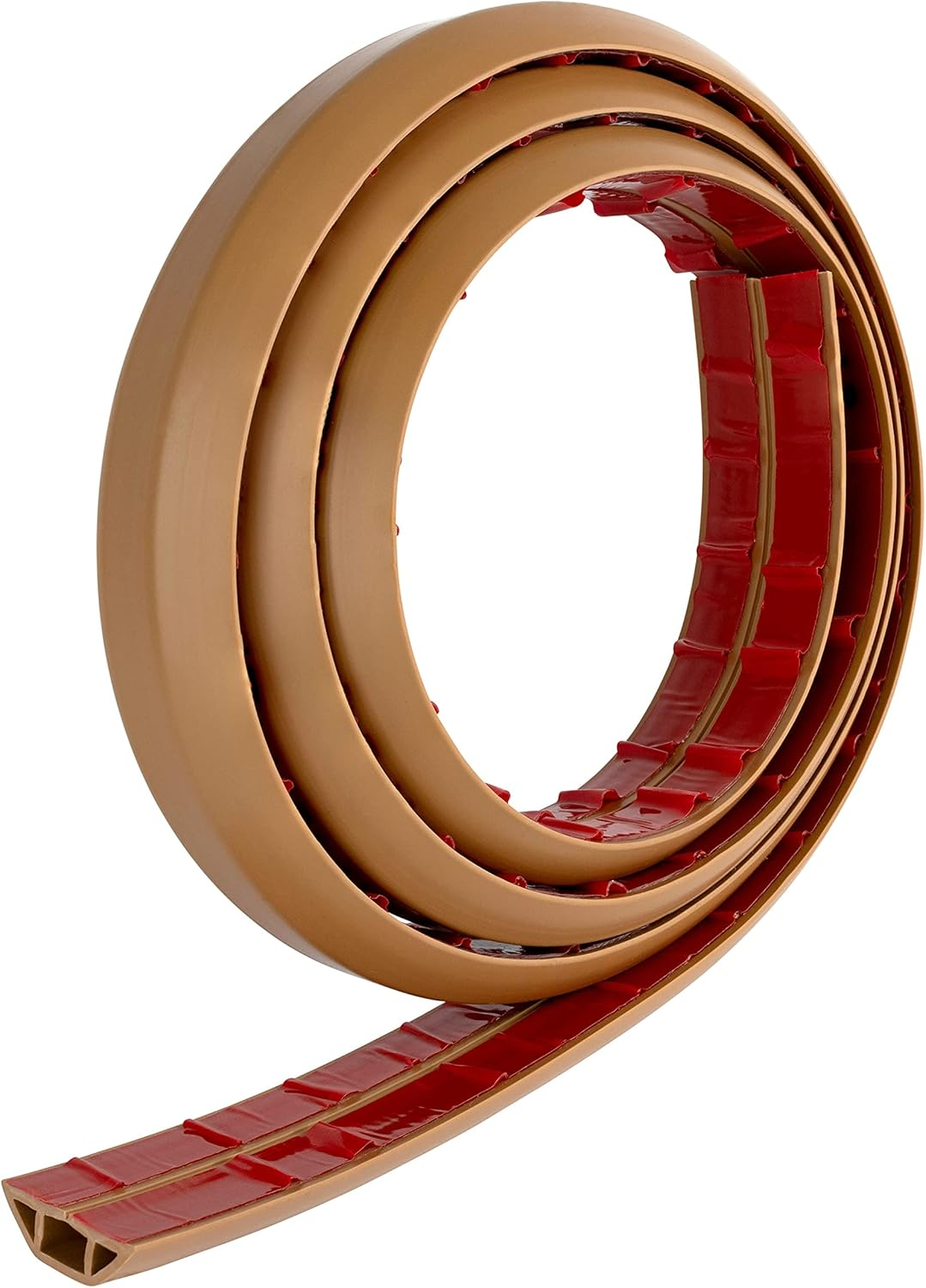 Rubber Bond TV Cord Hider Cable Protector - Strong Self Adhesive Wall Cord Cover Cable Hider - Low Profile Cable Management Wall Cord Concealer Cable Raceway - Brown - 1-2 Cord - 6 Feet image number 6