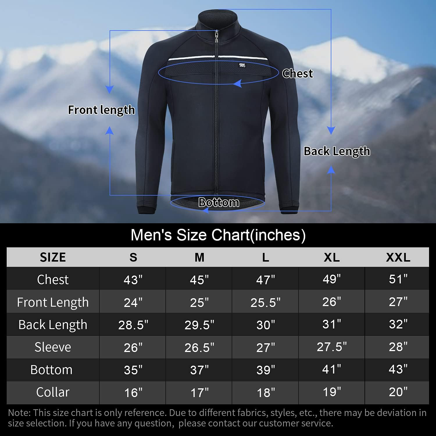 Souke Sports Men'S Winter Cycling Jacket Warm Windproof Running Thermal Windbreaker Bike image number 4