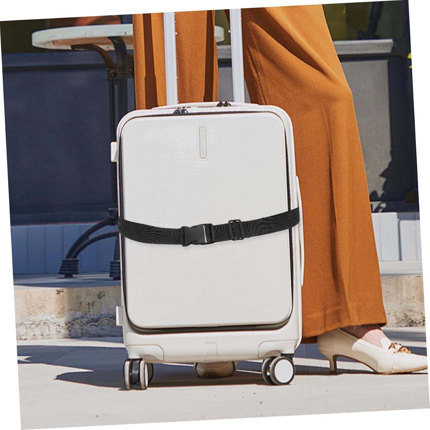 GAROZATION 3Pcs Heavy Duty Fixing Straps Luggage Strap for Suitcase Adjustable Luggage Belts image number 4