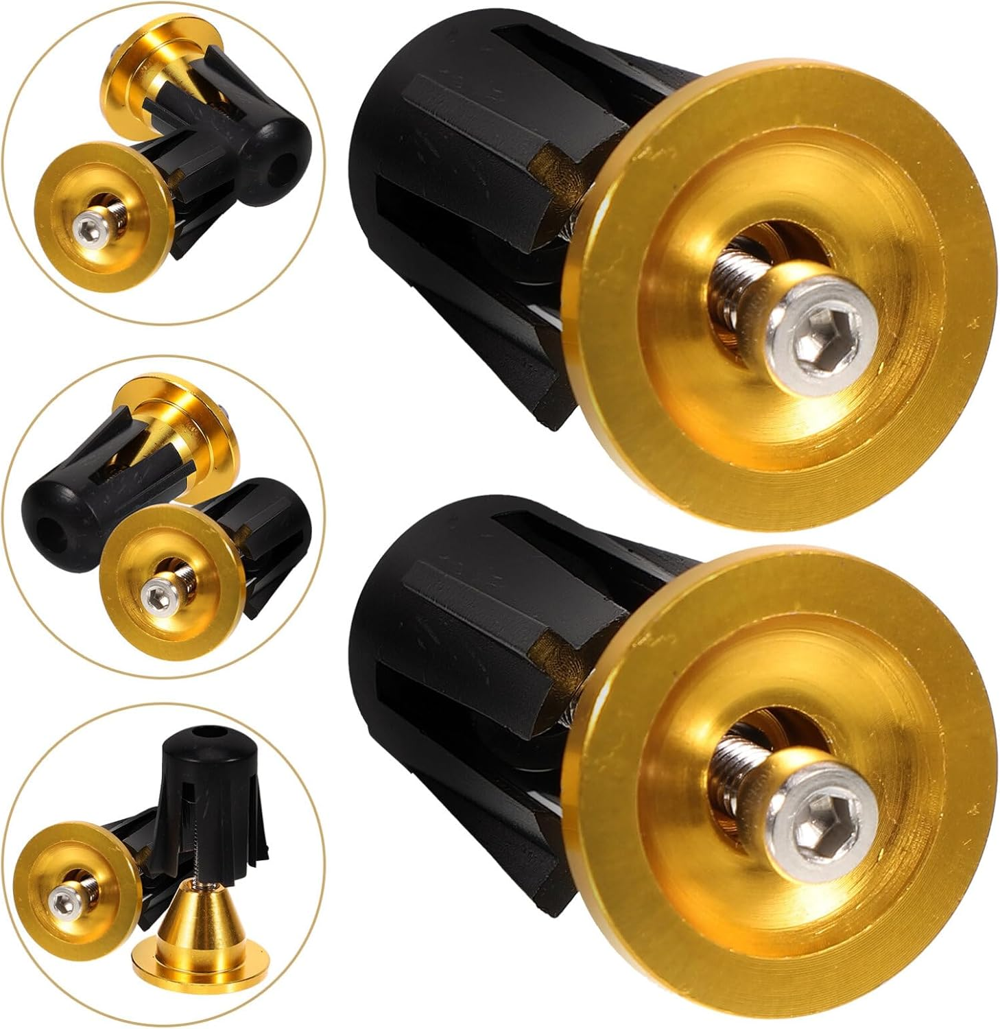 BESPORTBLE Aluminum Alloy Bike Handlebar End Plugs Bar End Caps for Cycling Accessories image number 4